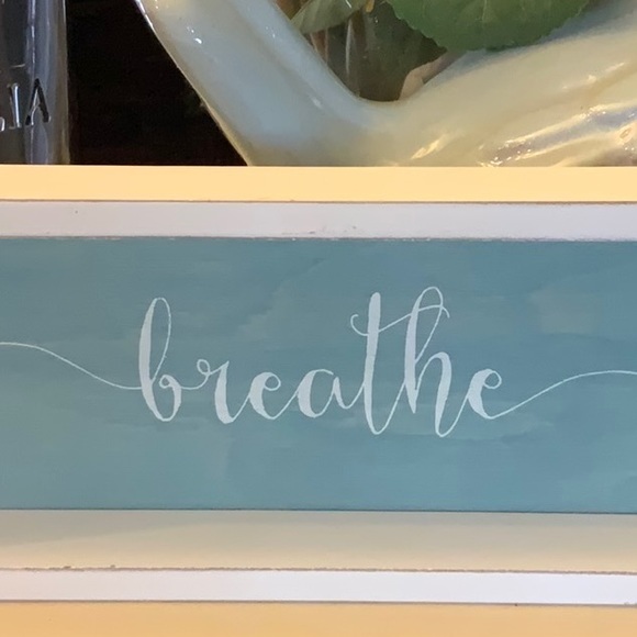 Modern Farmhouse “breathe” Wood Framed Decor - Picture 2 of 4